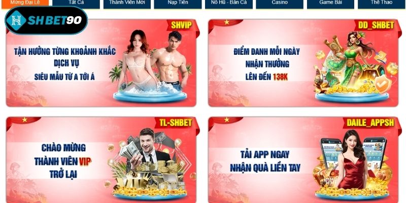 Chương trình khuyến mãi SHBET cập nhật liên tục dành cho thành viên mới, cũ