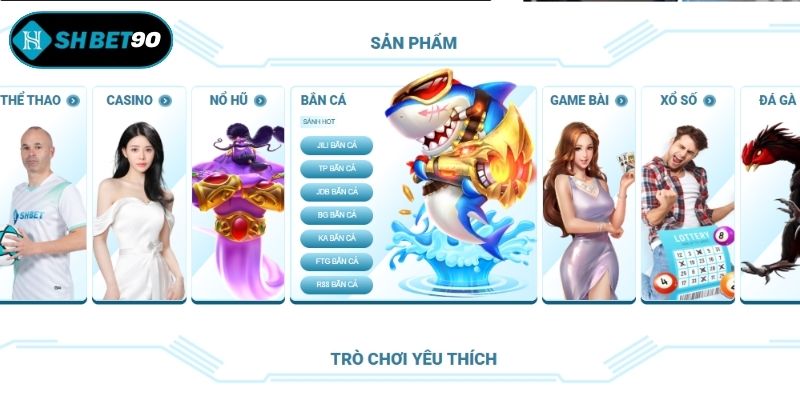 Giới thiệu 7 sảnh cược với hàng nghìn sản phẩm chất lượng tại SHBET
