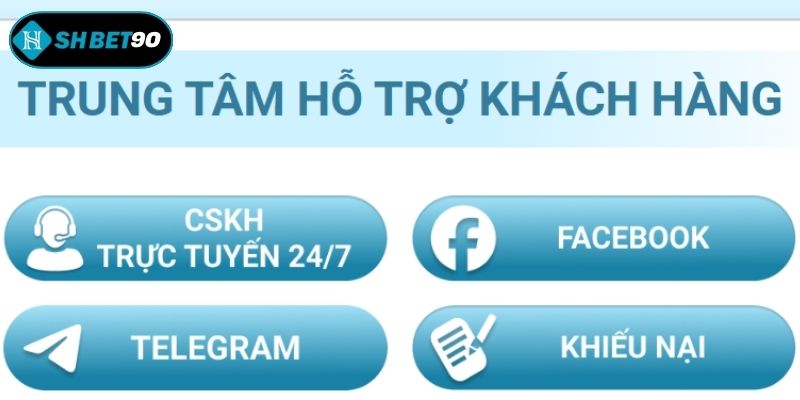Liên hệ SHBET khi bạn cần hỗ trợ, đóng góp ý kiến hoặc khiếu nại